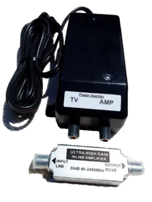 60dB HIGH GAIN PRO DIGITAL HD TV ANTENNA PREAMPLIFIER and SIGNAL BOOSTER VHF/UHF - Image 1 of 4
