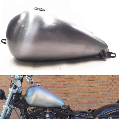 14L Silver Petrol Gas Fuel Tank Handmade For Harley Dyna 1999-2003 2000 2001 - Изображение 1 из 4