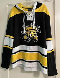 Wichita State University Shockers Basketball Sweat Shirt Medium Tie front (E72) - Picture 1 of 10