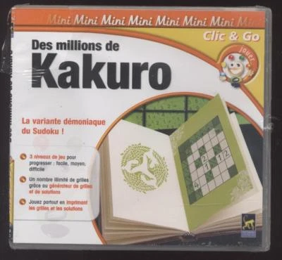 New PC Game KAKURO the variant of SUDOKU UNLIMITED NUMBER OF PUZZLES IN 3 LEVELS - Image 1 of 2