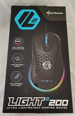 Sharkoon Light² 200 Gaming Maus, kabelgebunden, 16.000 DPI mit OVP - Bild 1 von 2