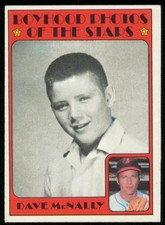 1972 TOPPS DAVE MCNALLY - BOYHOOD PHOTO BALTIMORE ORIOLES #344 VG/EX