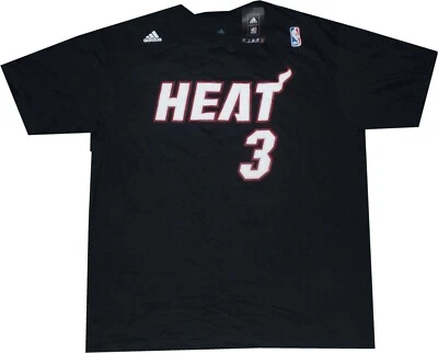 Dwyane Wade Miami Heat Throwback Black adidas Shirt New tags - Image 1 of 4