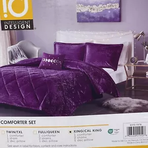 King Comforter Set, Velvet Comforter Set , Luxury Diamond Quilting Comforter ... - Picture 1 of 3
