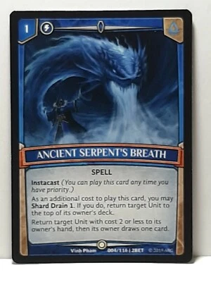 Anicent Serpent's Breath 004/116 Argent Saga Betrayal Spell New Fresh - Image 1 of 2