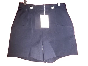 Pearl by Lela Rose Navy Blue Side Zip Dress Shorts - Size 4 NWT $265 - Picture 1 of 8
