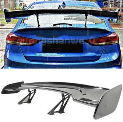 For Hyundai Elantra 12-23 Sonata 57" GT Style Gloss Rear Boot Trunk Spoiler Wing Foto 1 de 4
