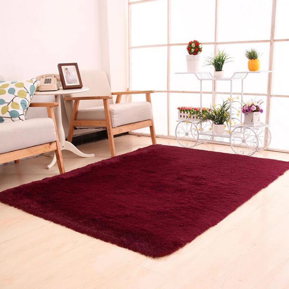 Shaggy Rug Anti-Slip Large Fluffy Rug Super Soft Living Room Bedroom Carpet Mat✔ - Image 1 of 4