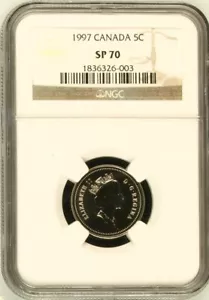 1997 Canada 5C NGC SP70 Coin - Picture 1 of 2