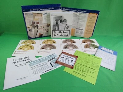 Family Tree Maker Deluxe 8-CD Set Version 6 (Windows 95/98) Open Box - Image 1 of 4
