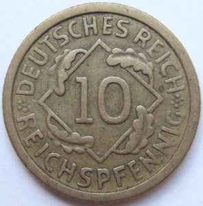Münze Deutsches Reich Weimarer Republik 10 Reichspfennig 1932 G in Sehr schön - Bild 1 von 4