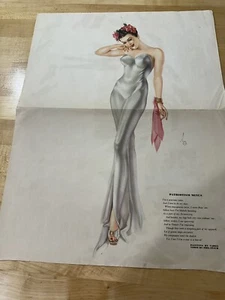 Vintage Original Pinup Esquire Magazine Large Foldout Varga "Patriotism Minus" - Picture 1 of 5
