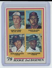 1978 TOPPS ROOKIE SECOND BASEMEN - GARTH IORG/DAVE OLIVER/SAM PERLOZZO/LOU