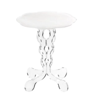 iPlex, Arabesco Small, Comodino/Tavolino Bianco e Trasparente, Plastica - Foto 1 di 1