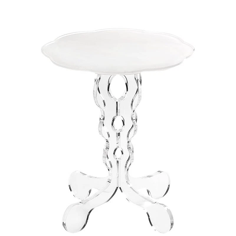 iPlex, Arabesco Small, Comodino/Tavolino Bianco e Trasparente, Plastica - Immagine 1 di 1