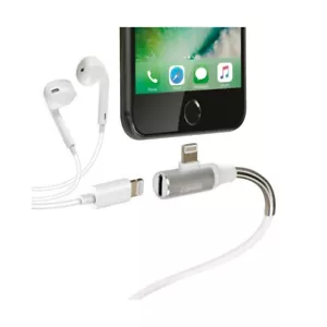 CAVO IPHONE RICARICA VELOCE USB LIGHTNING + ADATTATORE AURICOLARI 2 METRI BIANCO - Imagen 1 de 5