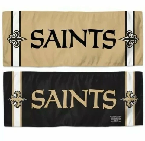 New Orleans Saints 12"x30" Black & Gold Performance Cooling Towel Cover