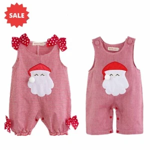 Outfits Neugeborenes Baby Mädchen Junge Weihnachten Santa Strampler Kostüm Verkleidung Kleidung - Bild 1 von 12
