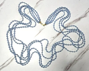 Vintage Plastic Multisrand Beaded Necklace - Picture 1 of 5