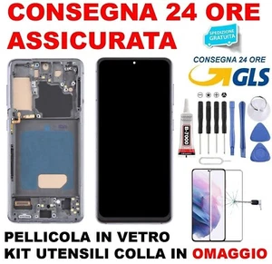 DISPLAY LCD FRAME INCELL PER SAMSUNG GALAXY S21 SM G991 SCHERMO TOUCH NERO - Zdjęcie 1 z 4