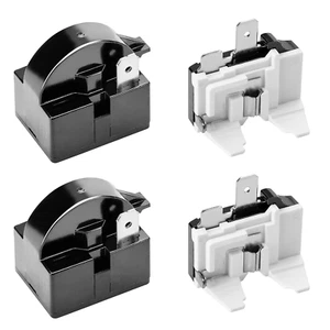 4 PCS 1 Pin Refrigerator Starter Relay Qp2-4.7/4R7 and 6750C-0005P Overload Prot - Picture 1 of 12