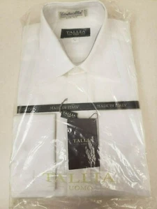 15 x 35 New White Laydown Collar French Cuff Tuxedo Shirt MICROFIBER TUXXMAN - Picture 1 of 3