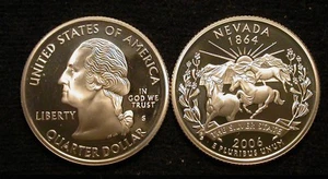 2006 S Silber Nevada Quarter in PP - 0,99 Schiff - Bild 1 von 1