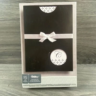 Wilton 25 unidades kit de invitación de compromiso de boda negro bolsillo Peek-a-Boo nuevo Foto 1 de 4