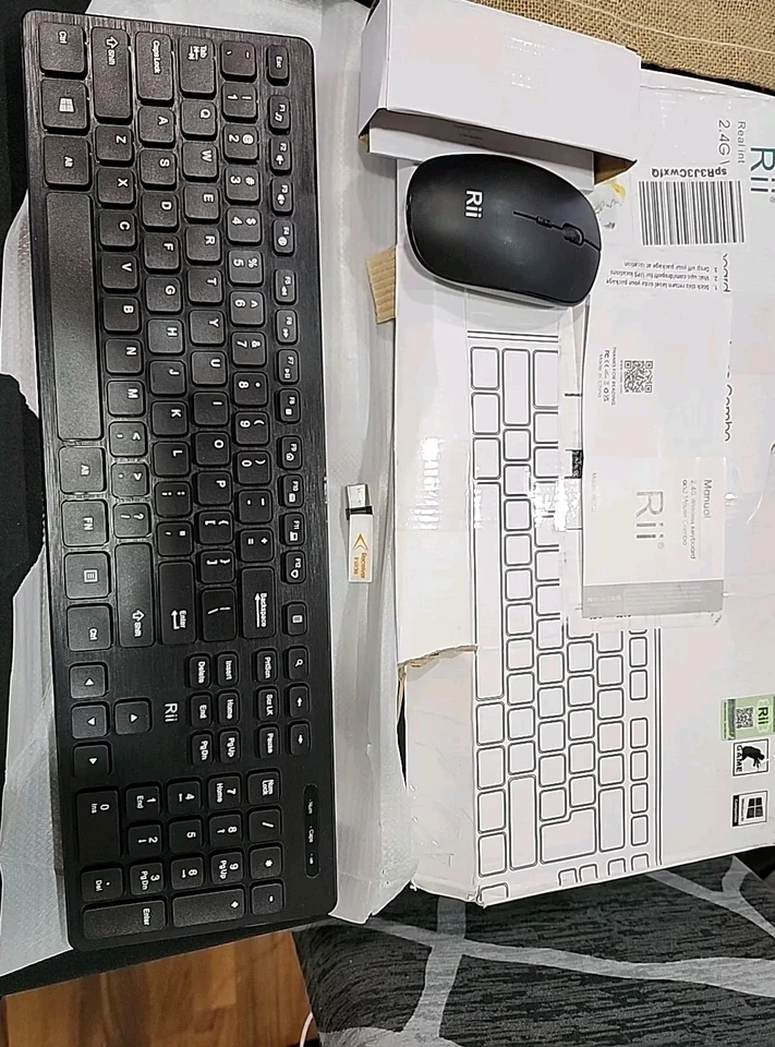 Wireless Keyboard & Mouse Combo Rii RK200 Standard Office for Windows & Android - Image 1 of 1