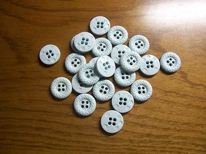 Vintage Small Round Shaped Aqua Colored Buttons 5/8" Lot of 50 - Picture 1 of 1