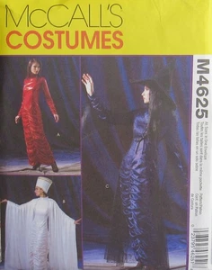 McCalls Costumes 4625 Womens 8-22 Ruched Gown Dress Shroud Duster Hat Pattern UC - Picture 1 of 2