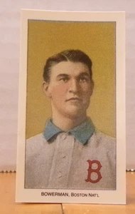 TARJETA DE BÉISBOL TABACO REIMPRESIÓN 1988 DULCE CAPORAL FRANK BOWERMAN BOSTON NAT'L - Imagen 1 de 2