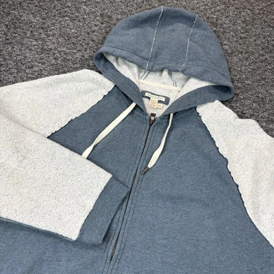 Moletom com capuz masculino carbono 2 cobalto 2XL azul cinza zíper completo mangas de lã reversas - Imagem 1 de 4