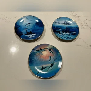 3er Set Dolphin Discovery Plate Collection by Dana Queen Limited Edition Mint - Bild 1 von 7