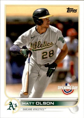 2022 Topps Opening Day #187 Matt Olson Oakland Athletics - Image 1 of 2