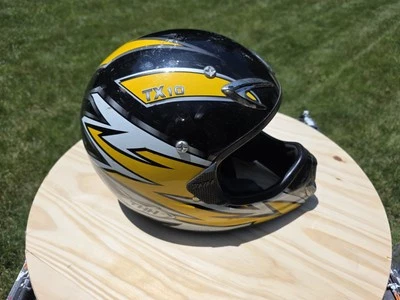 Casco todoterreno de motocross THH TX10 amarillo, negro y blanco talla juvenil XXL Foto 1 de 4