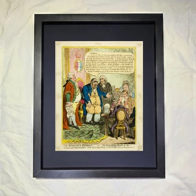 James Gillray "El patriota desgastado" arte enmarcado personalizado Foto 1 de 3