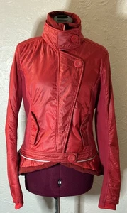 Lululemon Athletica Size 10 Red Pedal Power Peplum Wind Water Resistant Jacket - Picture 1 of 16