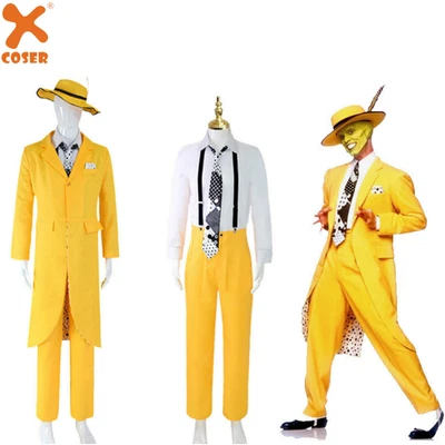 Xcoser La Máscara Jim Carrey Disfraz Disfraz Máscara Halloween Fiesta Trajes Vestir Foto 1 de 4