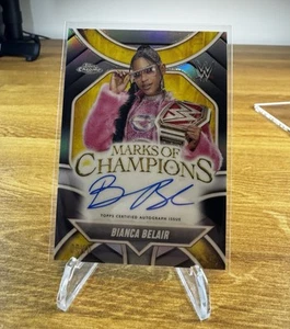 Bianca Belair /10 Marks Of Champions Autograph WWE Topps Chrome Black Refractor  - Picture 1 of 6