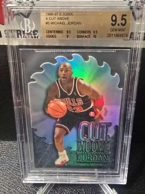 1996-97 E-X2000 A Cut Above MICHAEL JORDAN #5 BGS 9.5 GEM MINT - Image 1 of 2