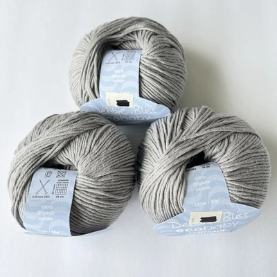 Debbie Bliss Ecobaby Fairtrade Collection Yarn Gray Organic Cotton 50g/125m New - Image 1 of 4