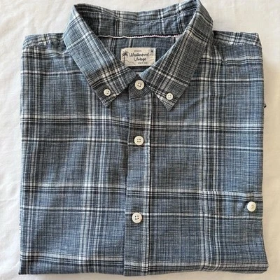 Weatherproof Vintage Mens Short Sleeve Linen Woven Casual Shirt Blue XXL - Image 1 of 4