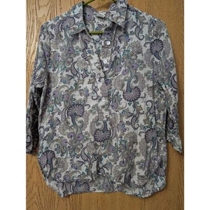 Rebecca Malone Size Medium Women's Lightweight Collar Top - Picture 1 of 3