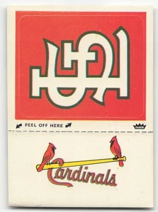 1982 Fleer Stickers St. Louis Cardinals Monogram ODDBALL! - Picture 1 of 2