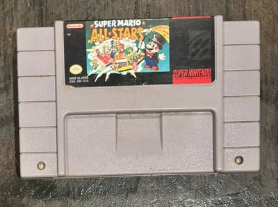 Подлинный картридж Super Mario All-Stars Super Nintendo SNES протестирован и работает - Изображение 1 из 3