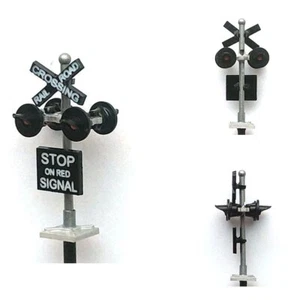 XFY N Scale Crossing Signal 1pcs Four Red LED Lights 1:160 Train Railway Layout - Picture 1 of 6