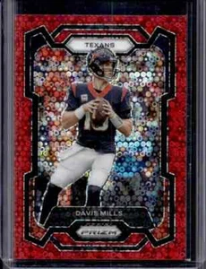2023 Panini Prizm Davis Mills Red No Huddle Prizm # 32/70 Texans /70 Bubbles - Bild 1 von 4