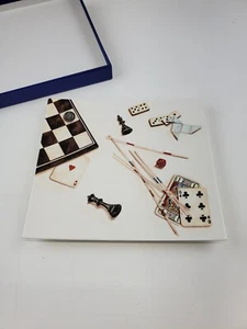 Gien France Jeux Canape Playing Card Serving Platter - Picture 1 of 8