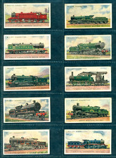 1924 RARE WILLS " RAILWAY ENGINES " COMPLETE SERIES OF 50 CIGARETTE CARDS